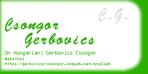 csongor gerbovics business card